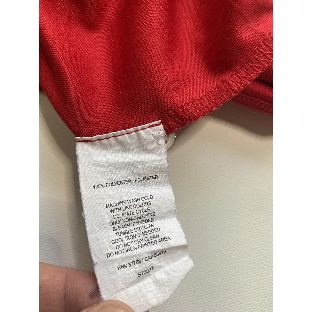 Callaway Opti Dri Golf Polo Shirt Mens Large Red striped Performance Logo Golfer